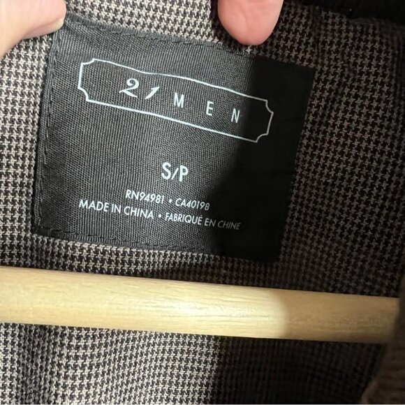 Forever 21 Mens Size Small Brown Plaid Casual Lightweight Jacket Coat Classic - Picture 8 of 11